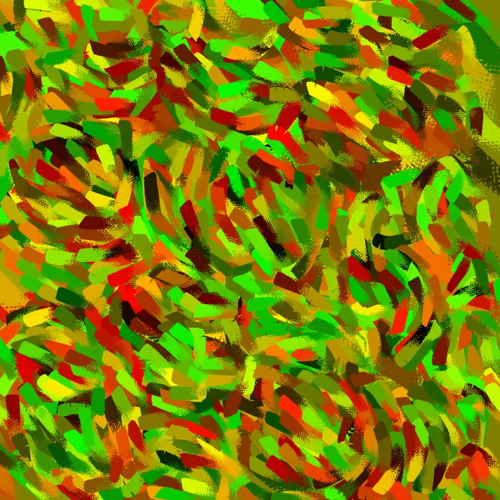 Stroke data map: every stroke filled with its own random colour